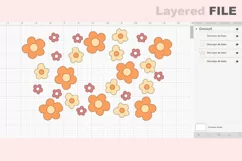 Retro flowers Full wrap for Starbucks 24oz Venti Cold Cup Product Image 2