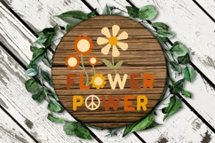 Flower Power SVG Groovy Design for Cricut and Silhouette Cutting Machines