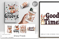 Groovy Friends Digital Paper Product Image 1
