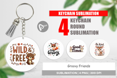 Groovy Friends Keychain Product Image 1