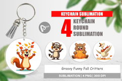 Keychain Groovy Fall Critters Product Image 1