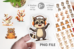 Groovy Fall Critters Sticker Product Image 1