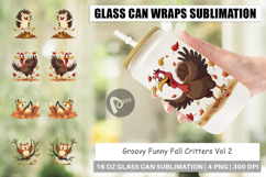 Glass Can Groovy Fall Critters Product Image 1