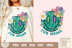 Fur Mama Floral PNG sublimation design, dog parent png Product Image 1