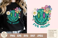Fur Mama Floral PNG sublimation design, dog parent png Product Image 2