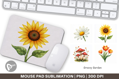 70s Groovy Garden Mouse Pad Product Image 1