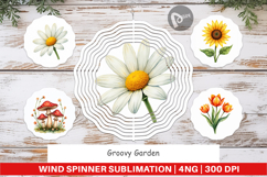 70s Groovy Garden Wind Spinner Product Image 1