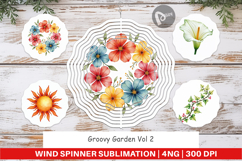 70s Groovy Garden Wind Spinner Product Image 1