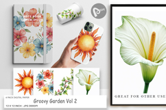 70s Groovy Garden Digital Paper Product Image 1