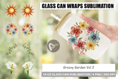 70s Groovy Garden Glass Can Product Image 1