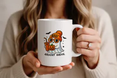 Groovy ghoul Ghost Cute Halloween PNG Sublimation Design Product Image 3