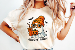 Groovy ghoul Ghost Cute Halloween PNG Sublimation Design Product Image 4