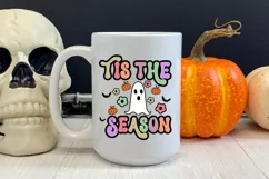 Tis the Season Groovy Halloween Sublimation I Retro Halloween PNG|
