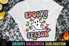 Spooky Season Groovy Halloween Sublimation I Retro Halloween PNG