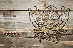 Groovy hilarious funky cannabis bud silhouette Product Image 1