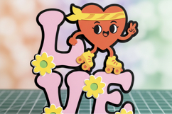 Groovy Love topper 3D SVG Product Image 4