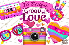 Retro Valentine PNG, Groovy Heart Clipart Product Image 1