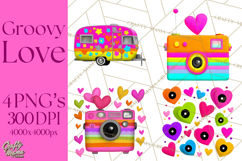 Retro Valentine PNG, Groovy Heart Clipart Product Image 1