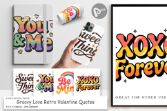 Groovy Love Retro Valentine Digital Paper Product Image 1