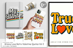 Groovy Love Retro Valentine Digital Paper Product Image 1