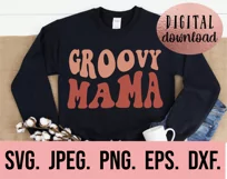 Groovy Mama SVG - Family Retro Birthday Vintage Disco Wavy Product Image 2