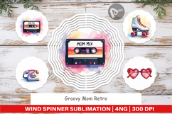 Groovy Mom Retro Wind Spinner Product Image 1