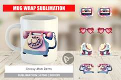 Groovy Mom Retro Mug Wrap Product Image 1