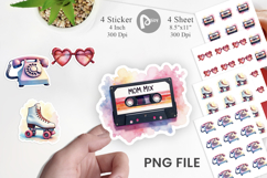 Groovy Mom Retro Sticker Product Image 1