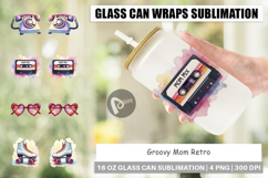 Groovy Mom Retro Glass Can Product Image 1