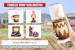 Groovy Mom Retro Tumbler Product Image 1