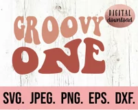 Groovy One SVG - Birthday SVG Retro Boho Wavy 1st Birthday Product Image 2