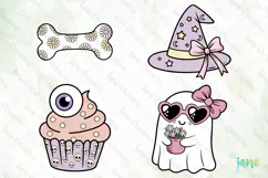 Groovy Pastel Halloween SVG PNG Clipart Product Image 1