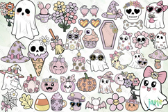 Groovy Pastel Halloween SVG PNG Clipart Bundle Product Image 5