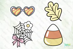 Groovy Pastel Halloween SVG PNG Clipart Product Image 1