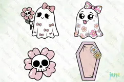 Groovy Pastel Halloween SVG PNG Clipart Product Image 1