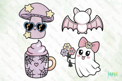 Groovy Pastel Halloween SVG PNG Clipart Product Image 1