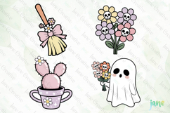 Groovy Pastel Halloween SVG PNG Clipart Product Image 1