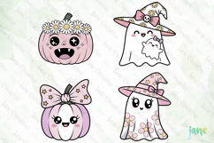 Groovy Pastel Halloween SVG PNG Clipart Product Image 1