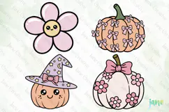 Groovy Pastel Halloween SVG PNG Clipart Product Image 1
