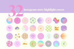 groovy pastel instagram icons