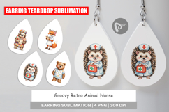 Groovy Retro Animal Nurse Earring Product Image 1