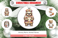 Groovy Retro Animal Nurse Ornament Product Image 1