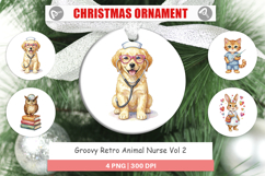 Groovy Retro Animal Nurse Ornament Product Image 1