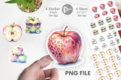 Groovy Retro Apple Sticker Product Image 1