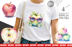 Groovy Retro Apple Sublimation Product Image 1
