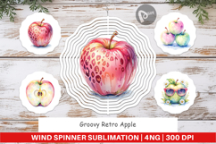 Groovy Retro Apple Wind Spinner Product Image 1