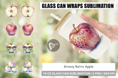 Groovy Retro Apple Glass Can Product Image 1
