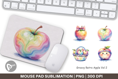 Groovy Retro Apple Mouse Pad Product Image 1
