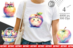 Groovy Retro Apple Sublimation Product Image 1
