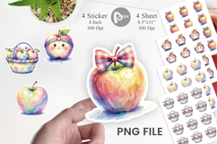 Groovy Retro Apple Sticker Product Image 1